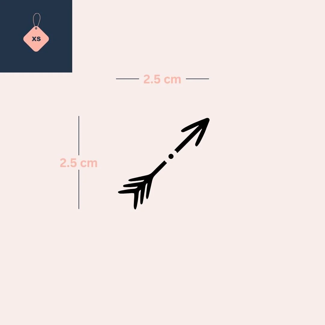 Stylized arrow temporary tattoo - Image 4