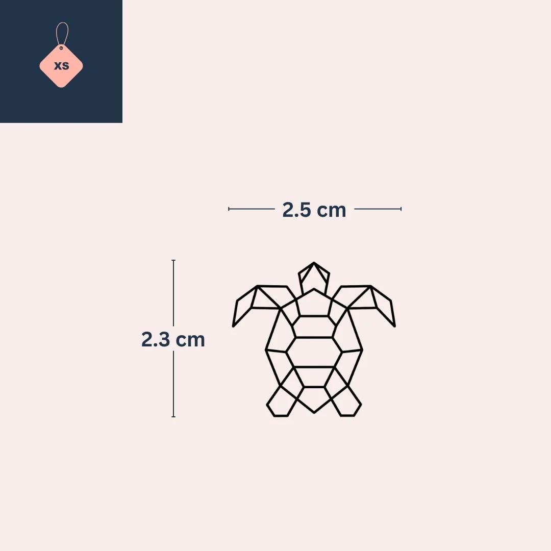 Geometric turtle temporary tattoo - Image 4