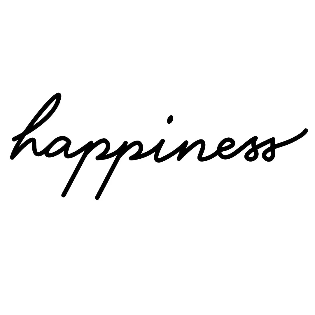 Happiness cursive script temporary tattoo - Image 2