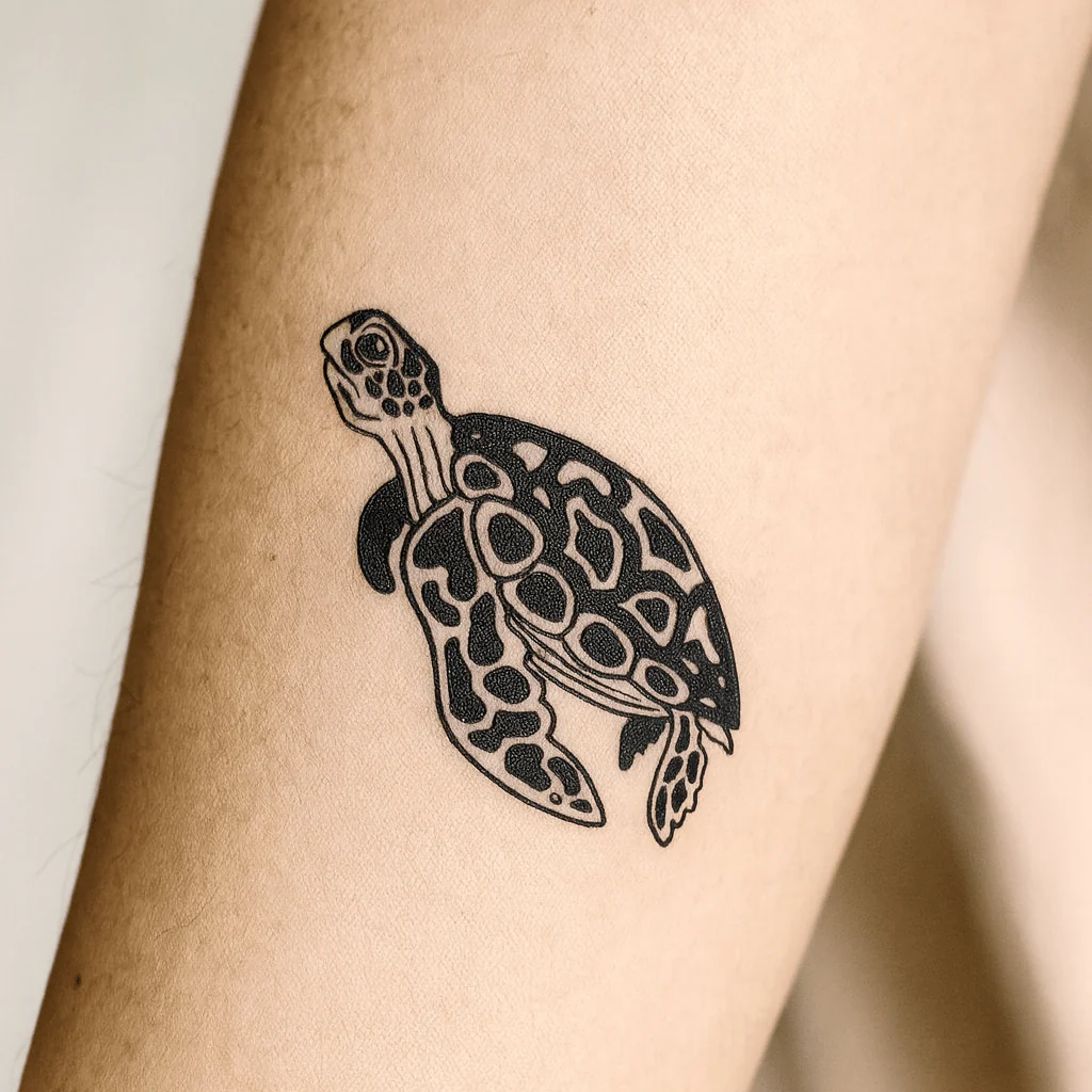 Tribal Sea Turtle Temporary Tattoo