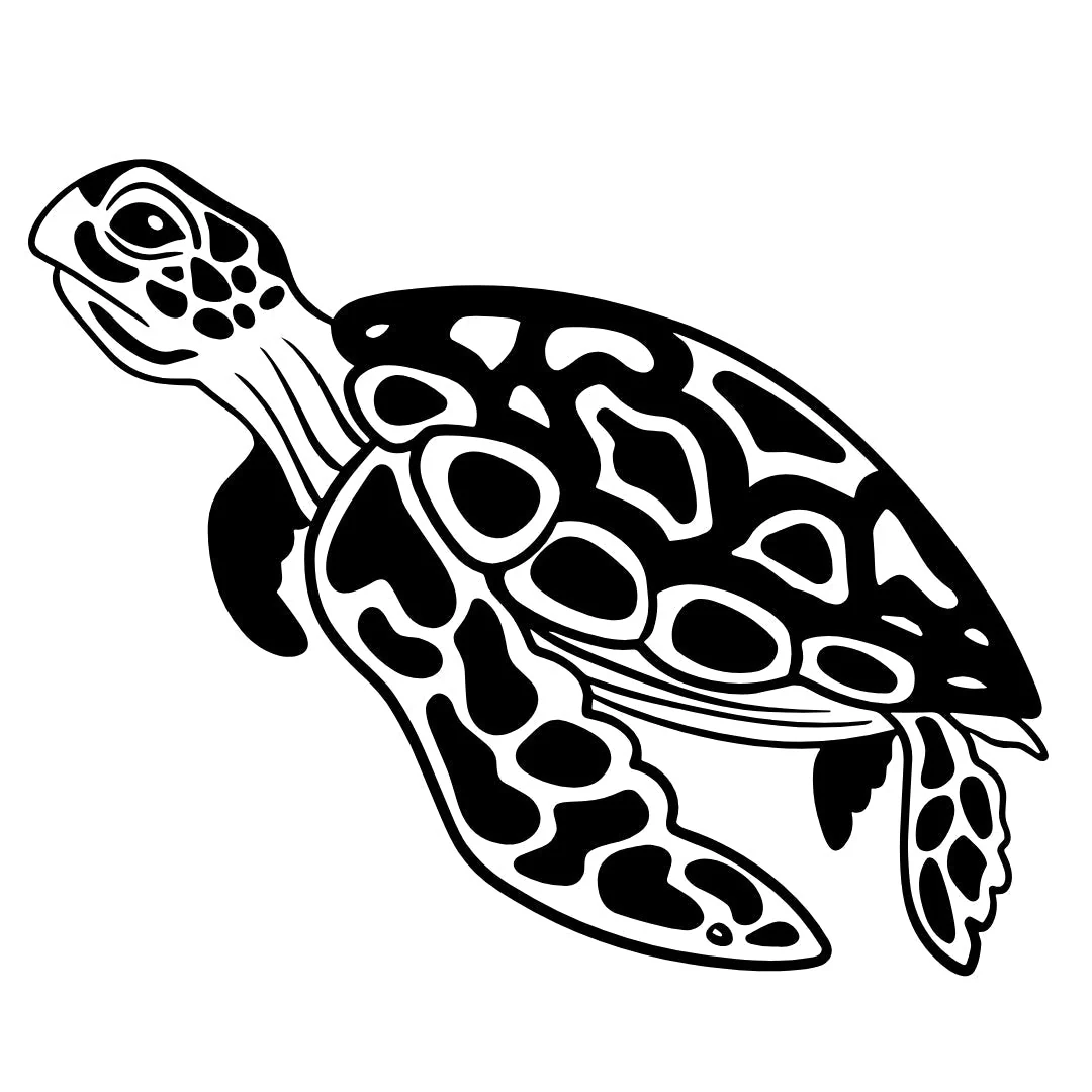 Tribal Sea Turtle Temporary Tattoo - Image 2
