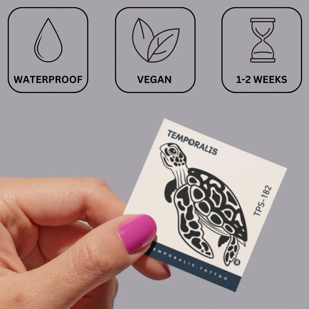 Tribal Sea Turtle Temporary Tattoo - Image 3