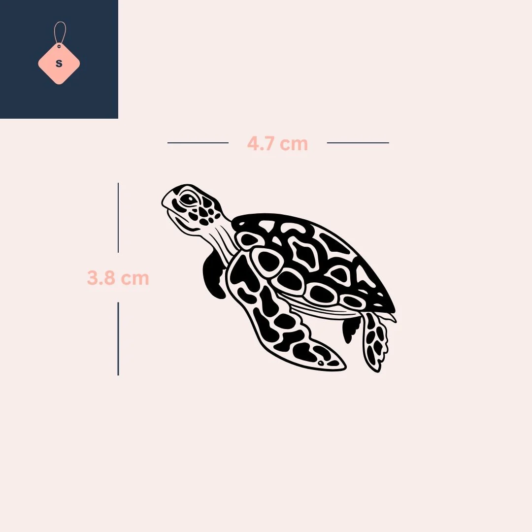 Tribal Sea Turtle Temporary Tattoo - Image 4