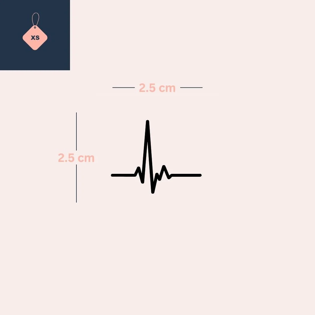 Heartbeat Line Temporary Tattoo - Image 4