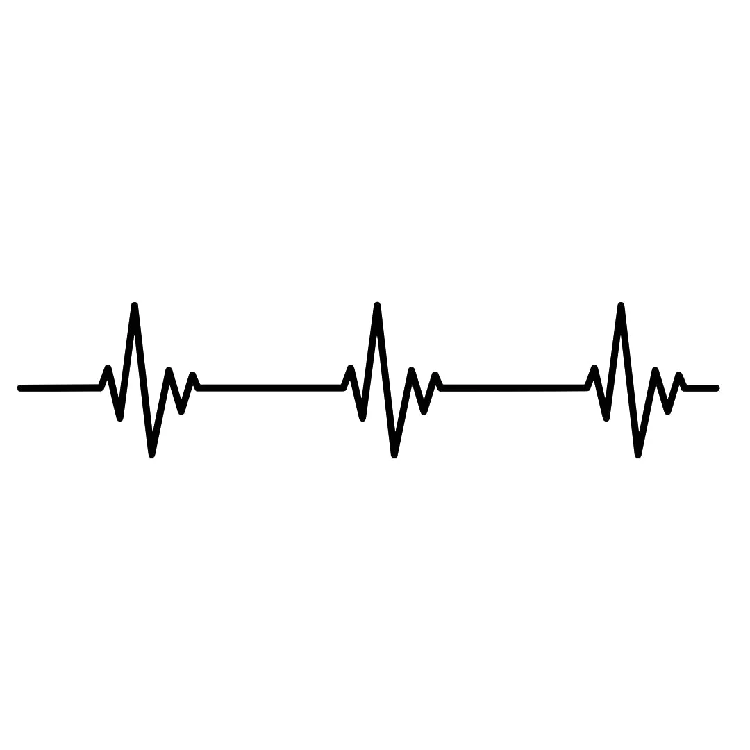 Heartbeat line temporary tattoo - Image 2