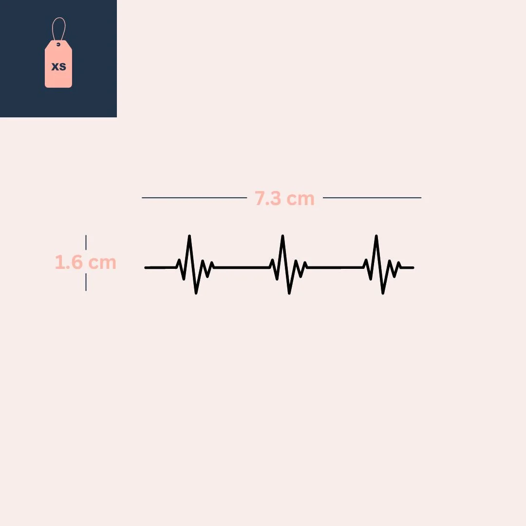 Heartbeat line temporary tattoo - Image 4