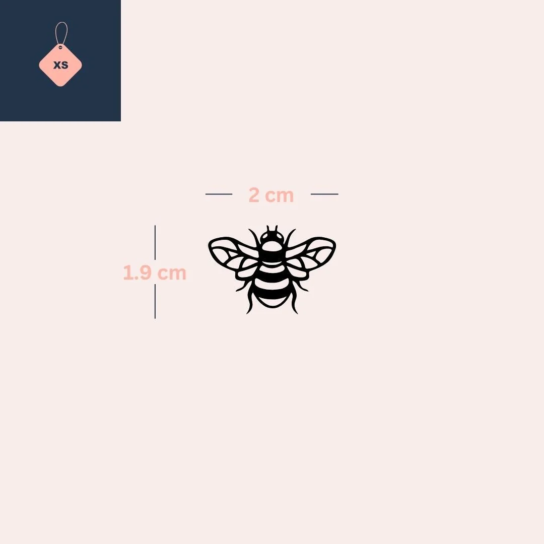 Geometric bee temporary tattoo - Image 4