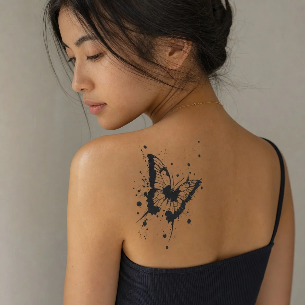 Ink Splash Butterfly Tattoo