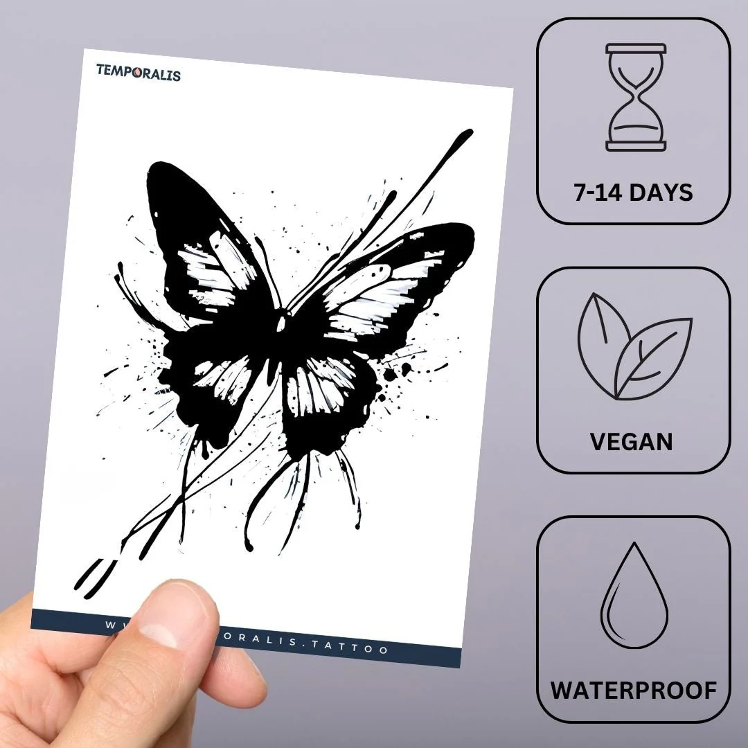 Ink Splash Butterfly Tattoo - Image 3
