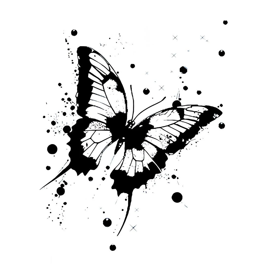 Ink Splash Butterfly Tattoo - Image 2