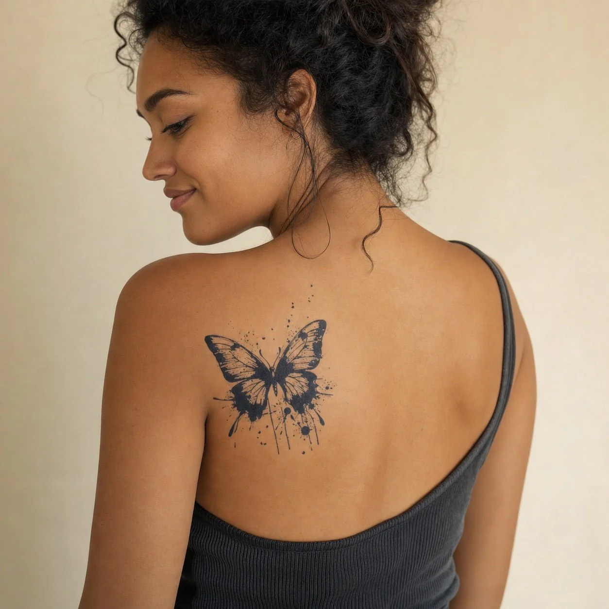 Ink Splash Butterfly Tattoo