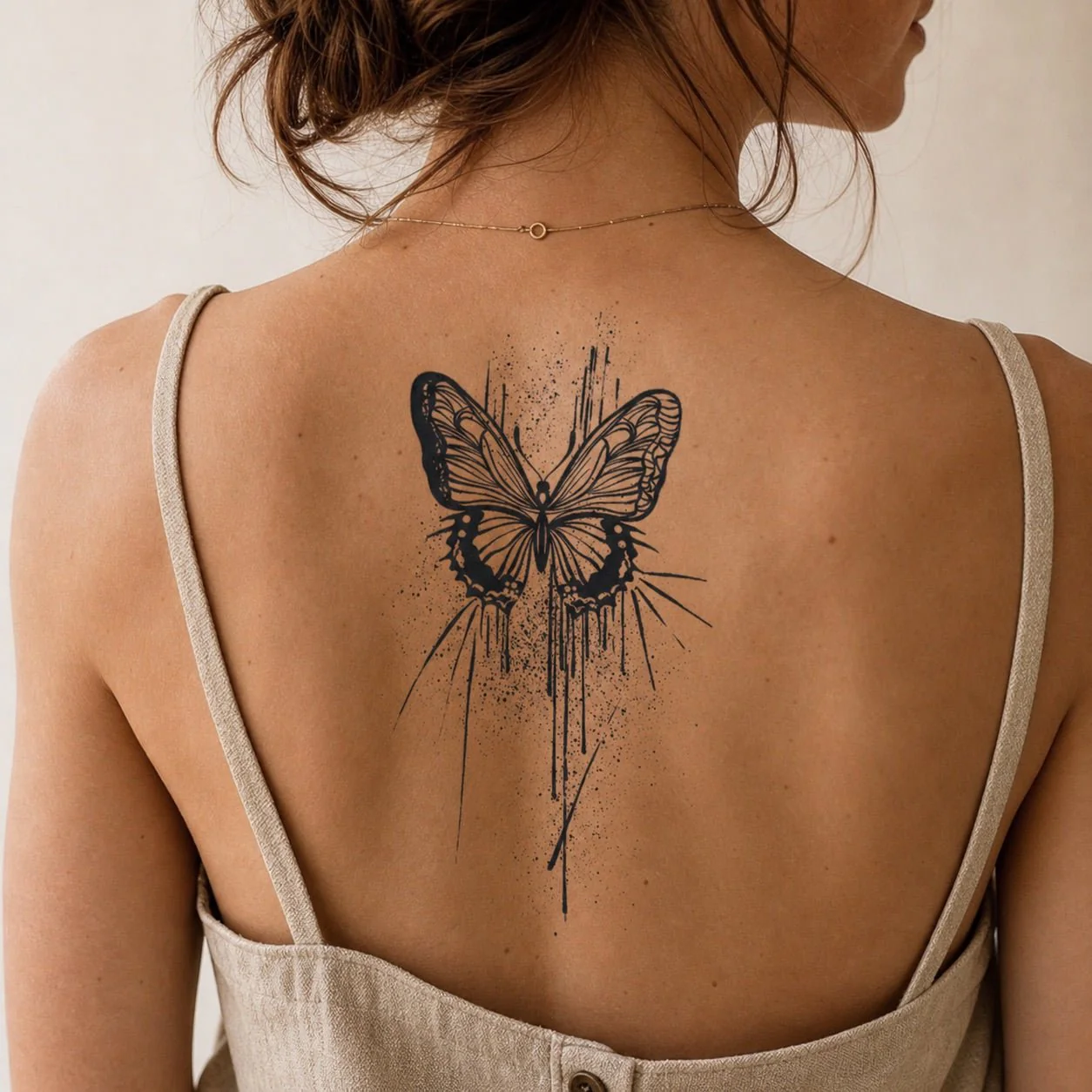 Ink Splash Butterfly Tattoo