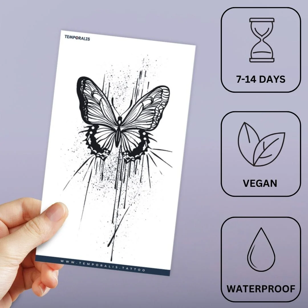 Ink Splash Butterfly Tattoo - Image 3