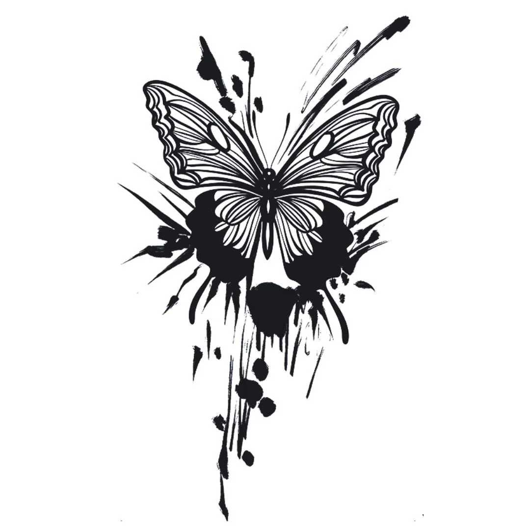 Ink Splash Butterfly Tattoo - Image 2