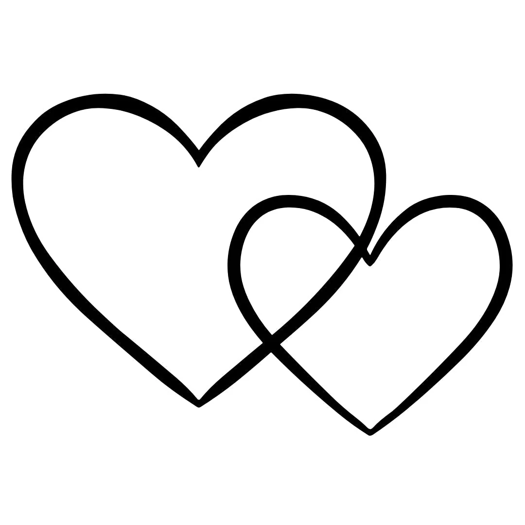 Intertwined hearts temporary tattoo - Image 2