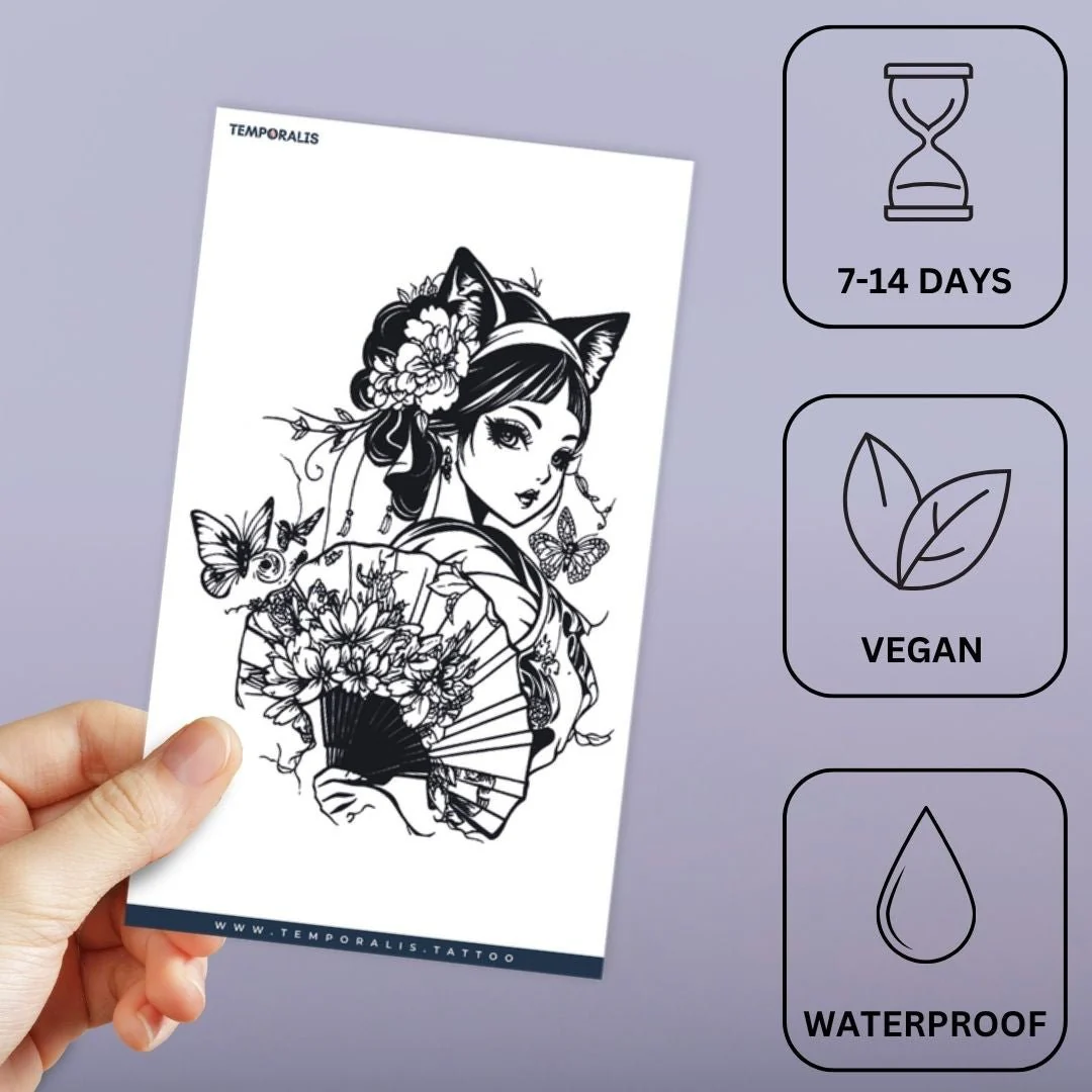 Japanese Cat Girl Tattoo - Image 3