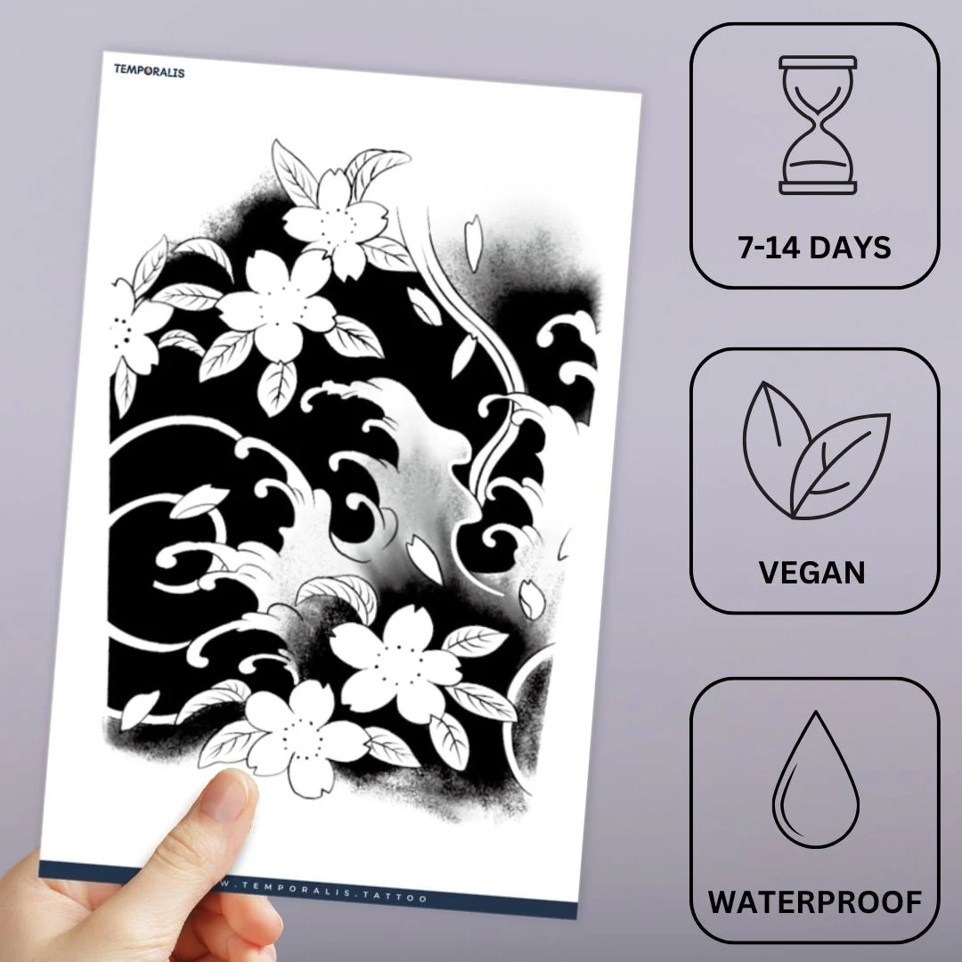 Japanese Cherry Blossom Panel Tattoo - Image 3