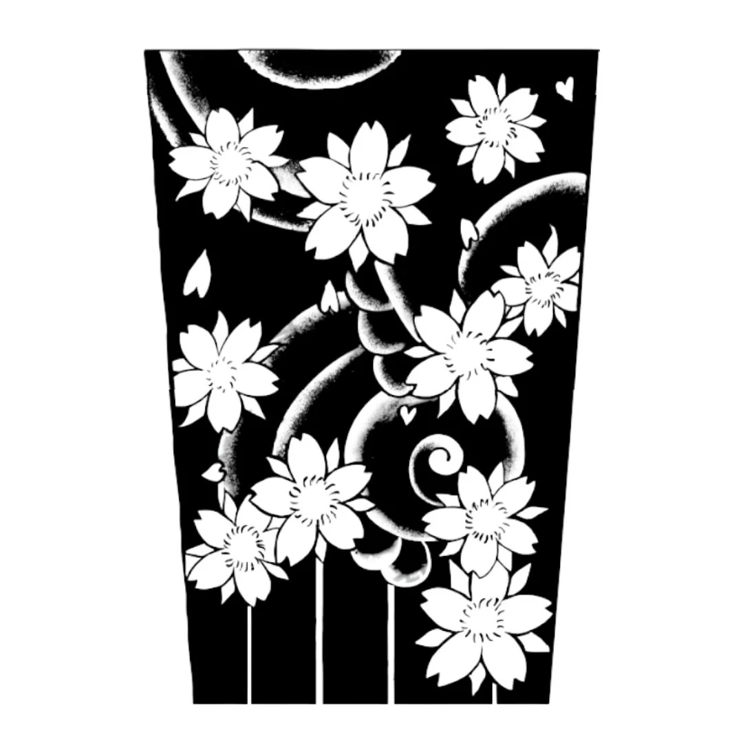 Japanese Cherry Blossom Sleeve Tattoo - Image 2