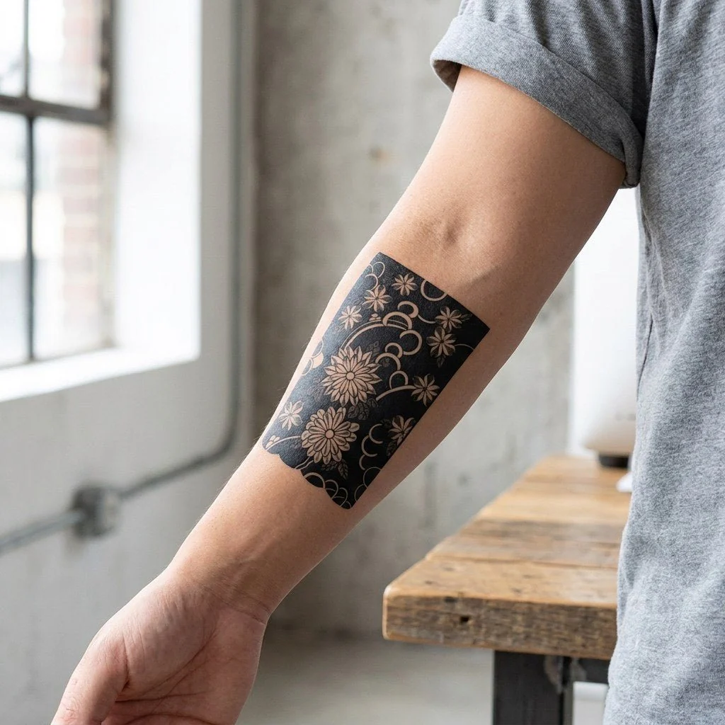 Japanese Floral Sleeve Tattoo