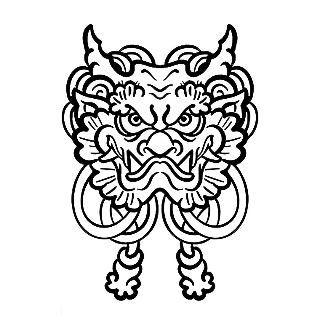 Japanese Oni Mask Tattoo - Image 2