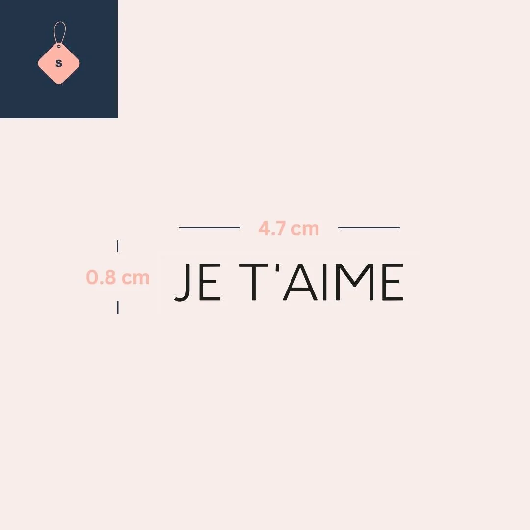 Je t'aime French Temporary Tattoo - Image 4