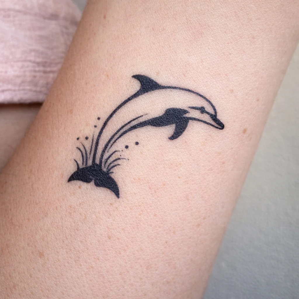 Jumping Dolphin Tattoo