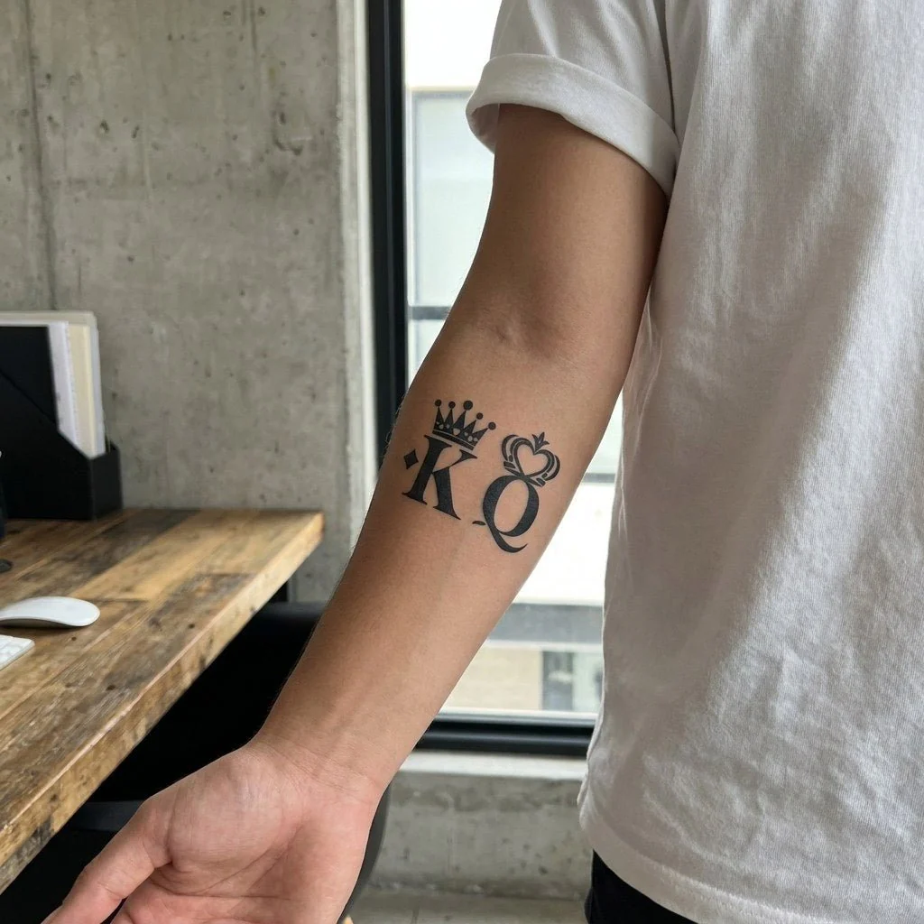 King & Queen Crown Tattoo