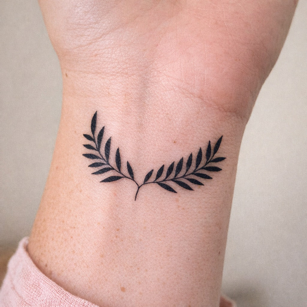 Laurel Wreath Branch Tattoo