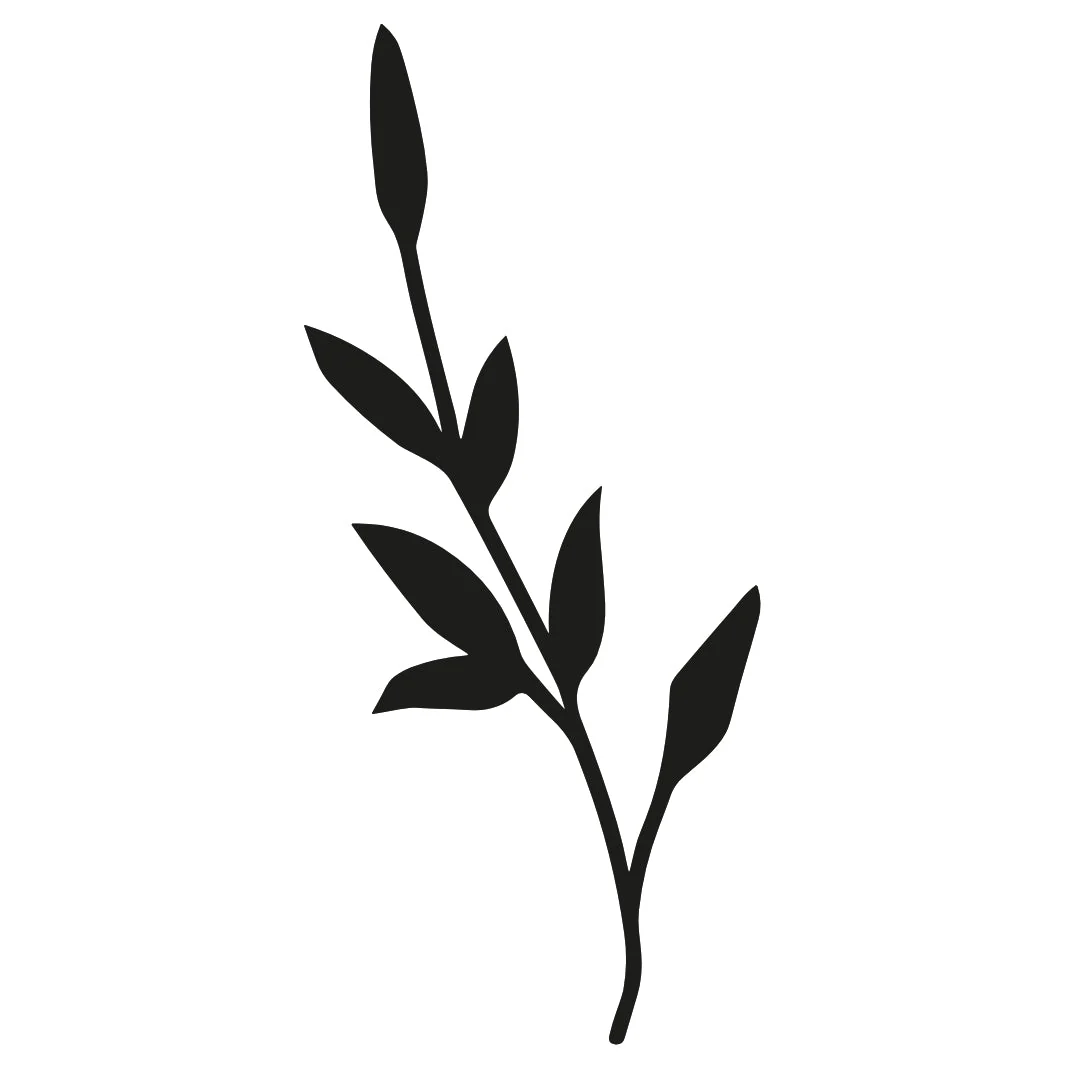 Leafy Branch Silhouette Temporary Tattoo - Image 2