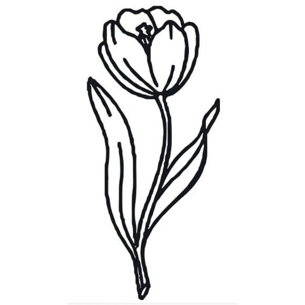 Linework Tulip Tattoo - Image 2