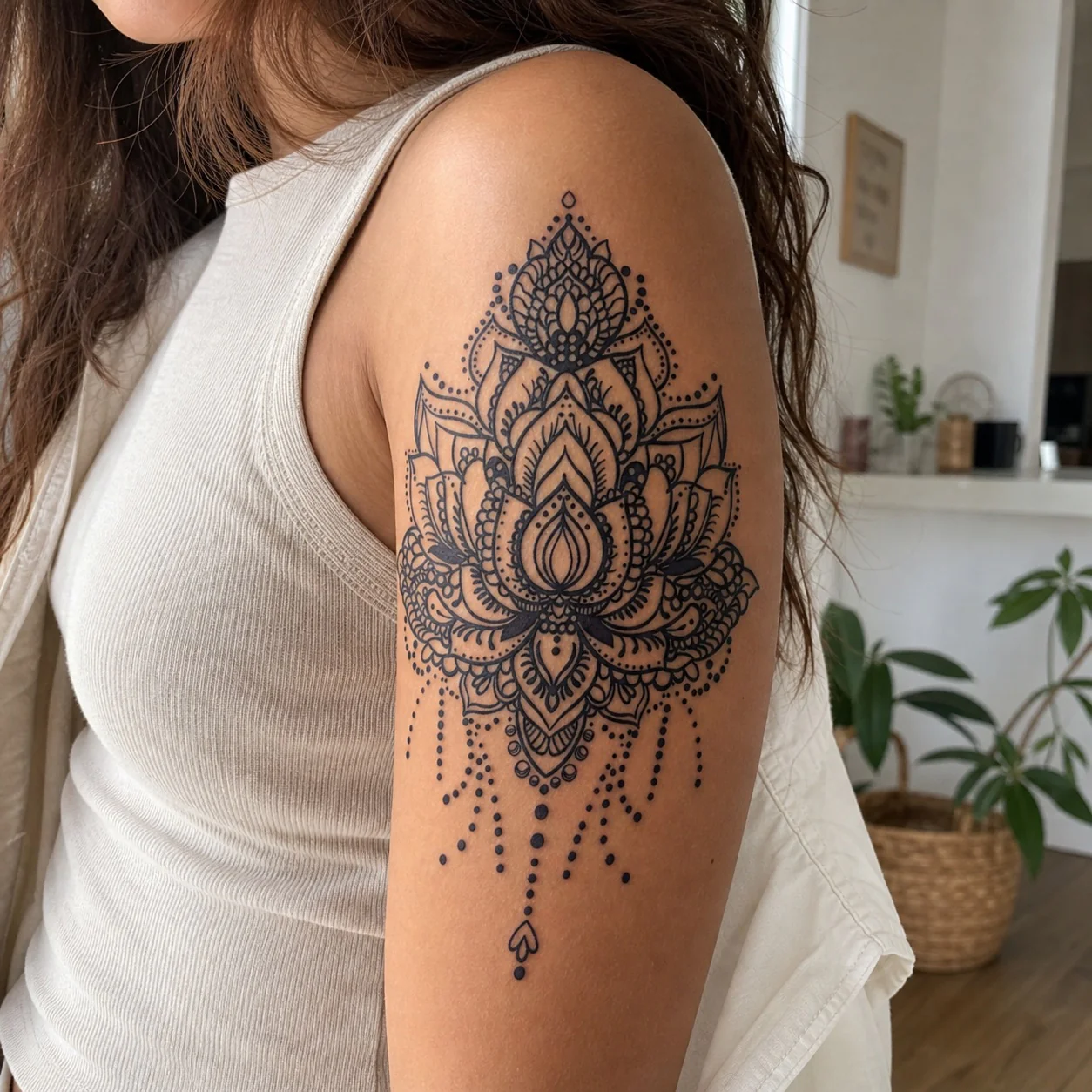 Lotus Mandala Chandelier Tattoo