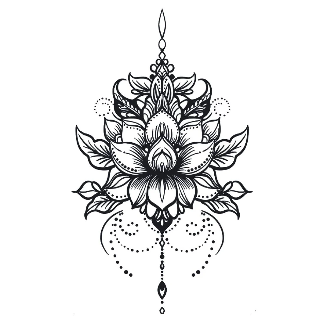 Lotus Mandala Chandelier Tattoo - Image 2
