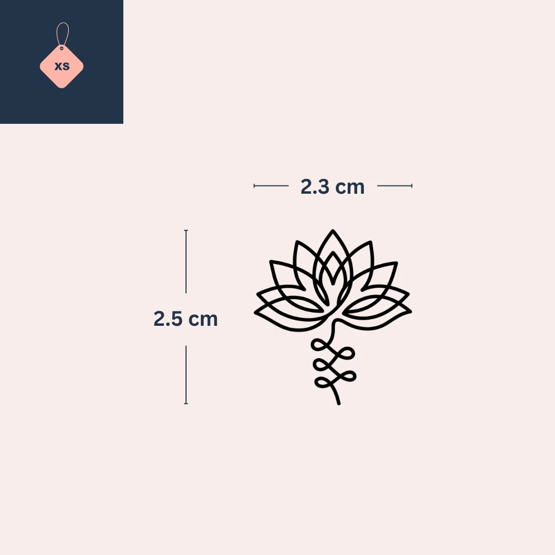 Fine line lotus flower temporary tattoo - Image 4