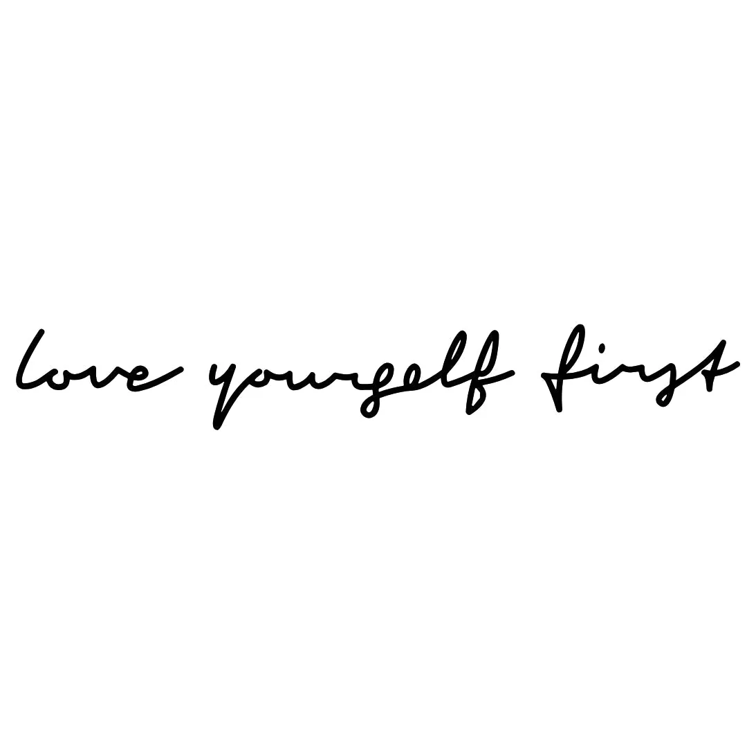 “Love Yourself First” script temporary tattoo - Image 2