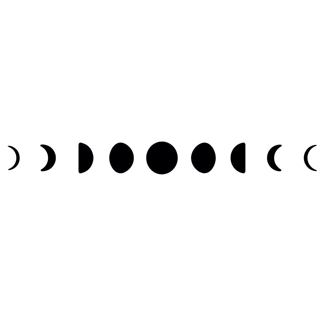 Moon phases temporary tattoo - Image 2