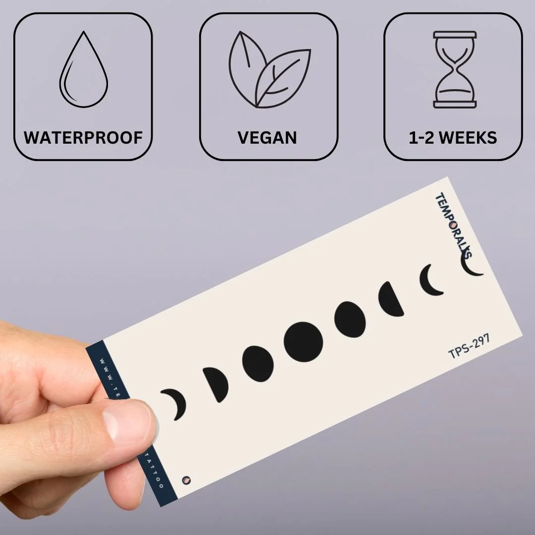 Moon phases temporary tattoo - Image 3