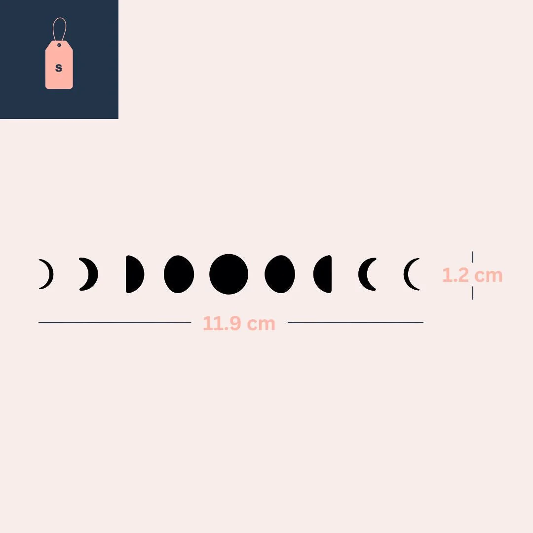 Moon phases temporary tattoo - Image 4