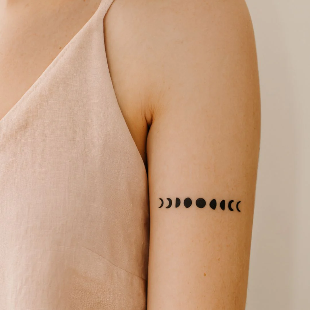 Moon Phases Temporary Tattoo