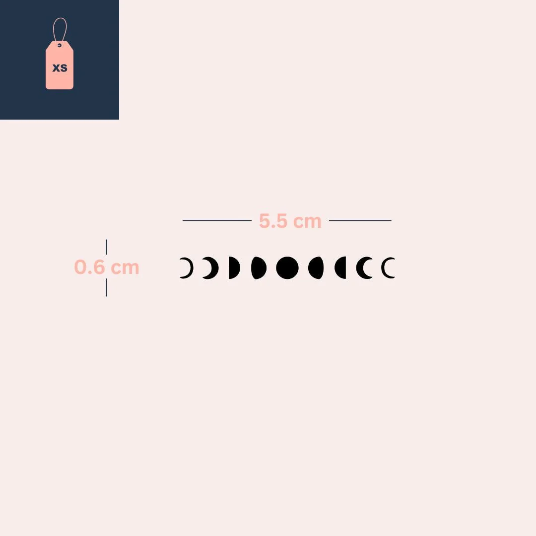 Moon Phases Temporary Tattoo - Image 4
