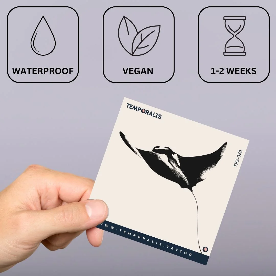 Manta Ray Temporary Tattoo - Image 3