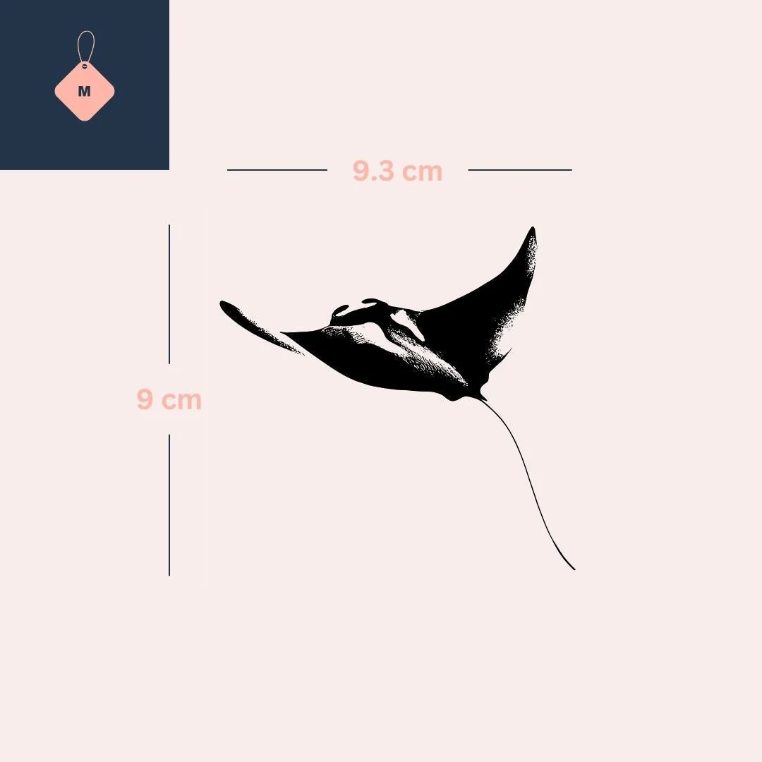 Manta Ray Temporary Tattoo - Image 4