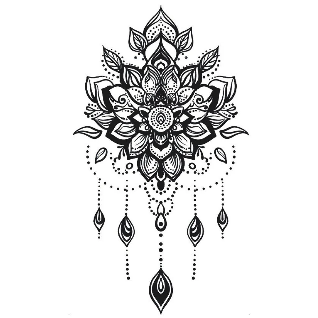 Mandala Lotus Chandelier Tattoo - Image 2