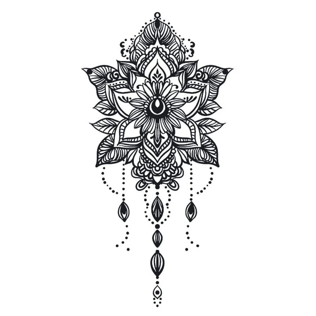 Mandala Lotus Chandelier Tattoo - Image 2
