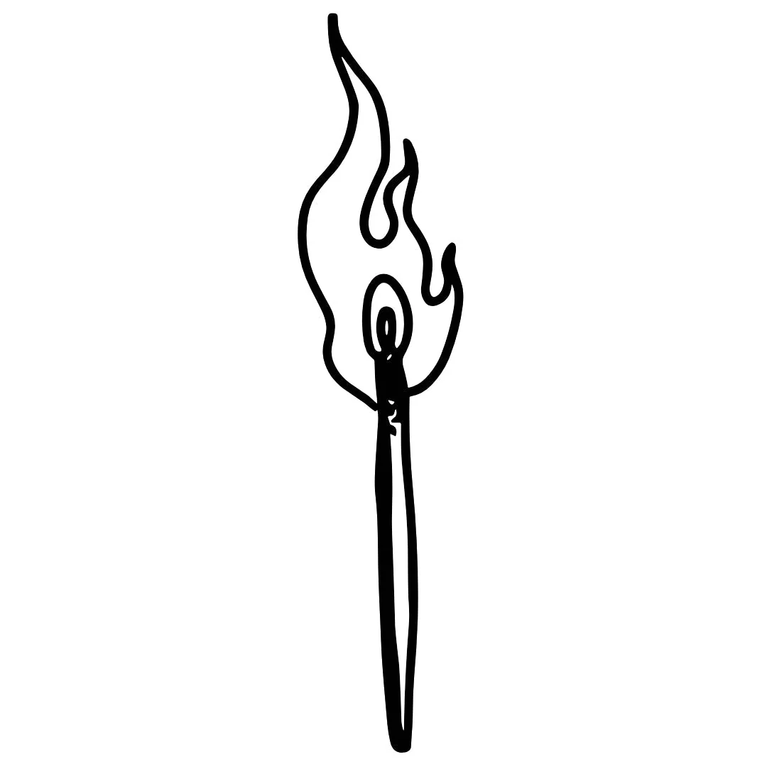 Lit Match Temporary Tattoo - Image 2