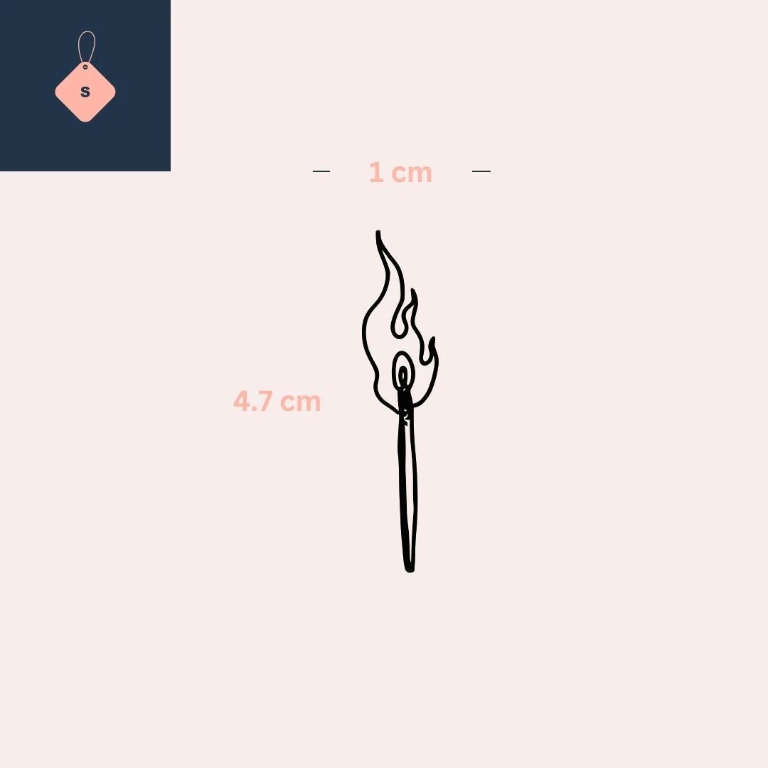 Lit Match Temporary Tattoo - Image 4