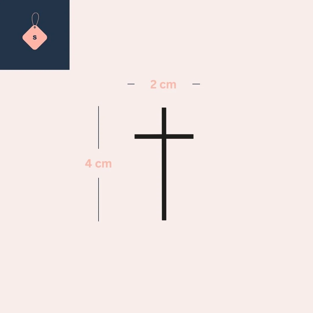 Simple cross temporary tattoo - Image 4