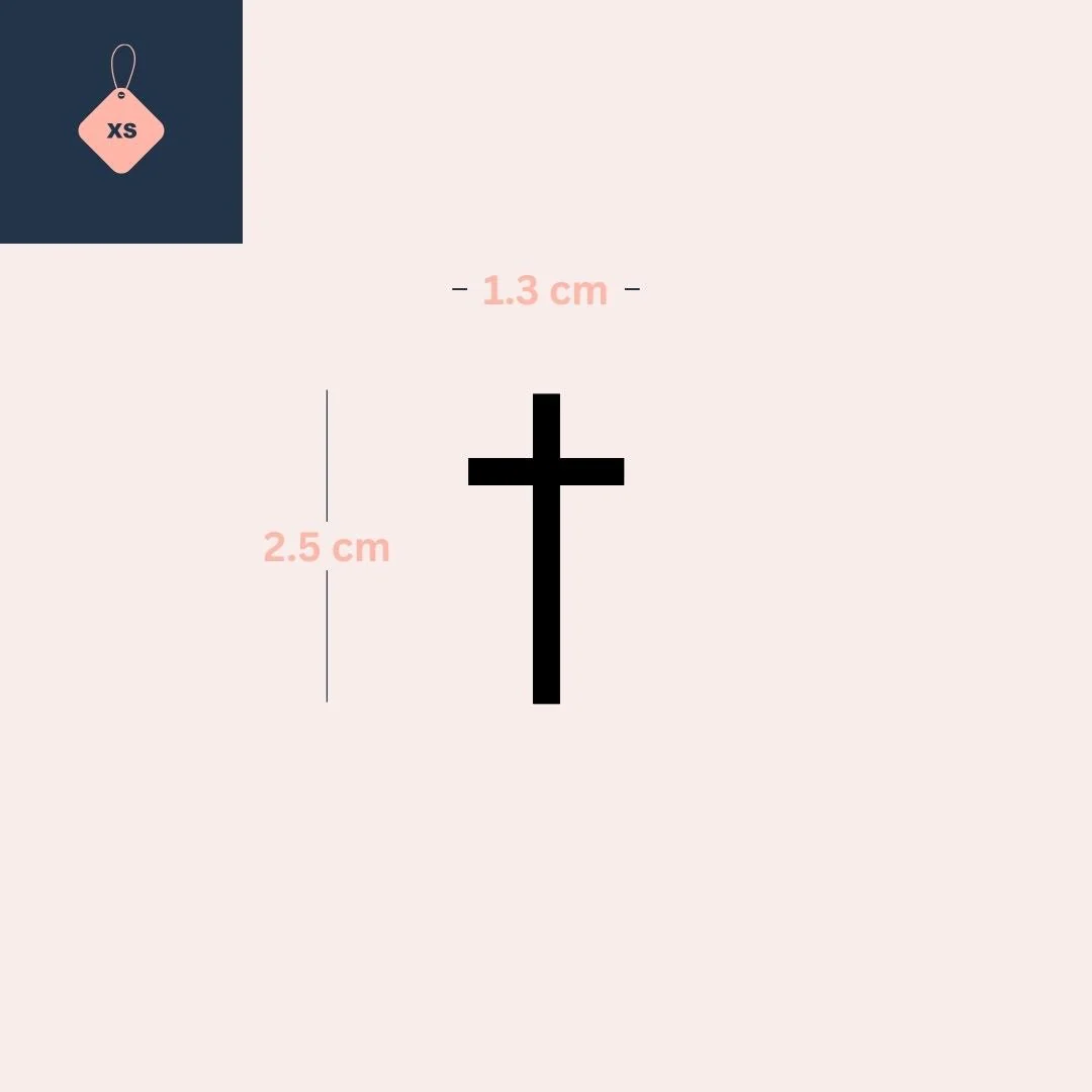Latin cross temporary tattoo - Image 4
