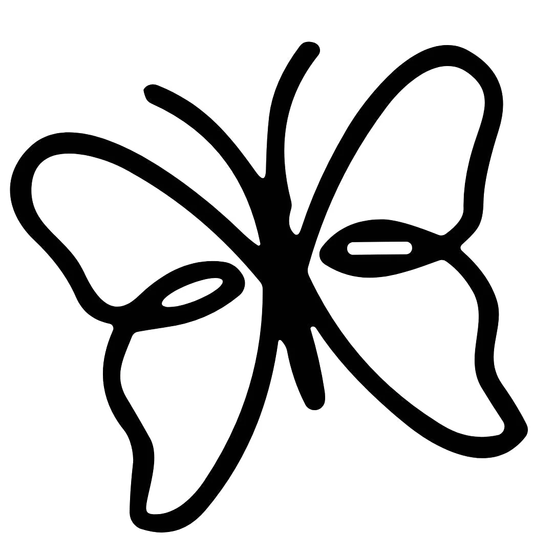 Single-line butterfly temporary tattoo - Image 2
