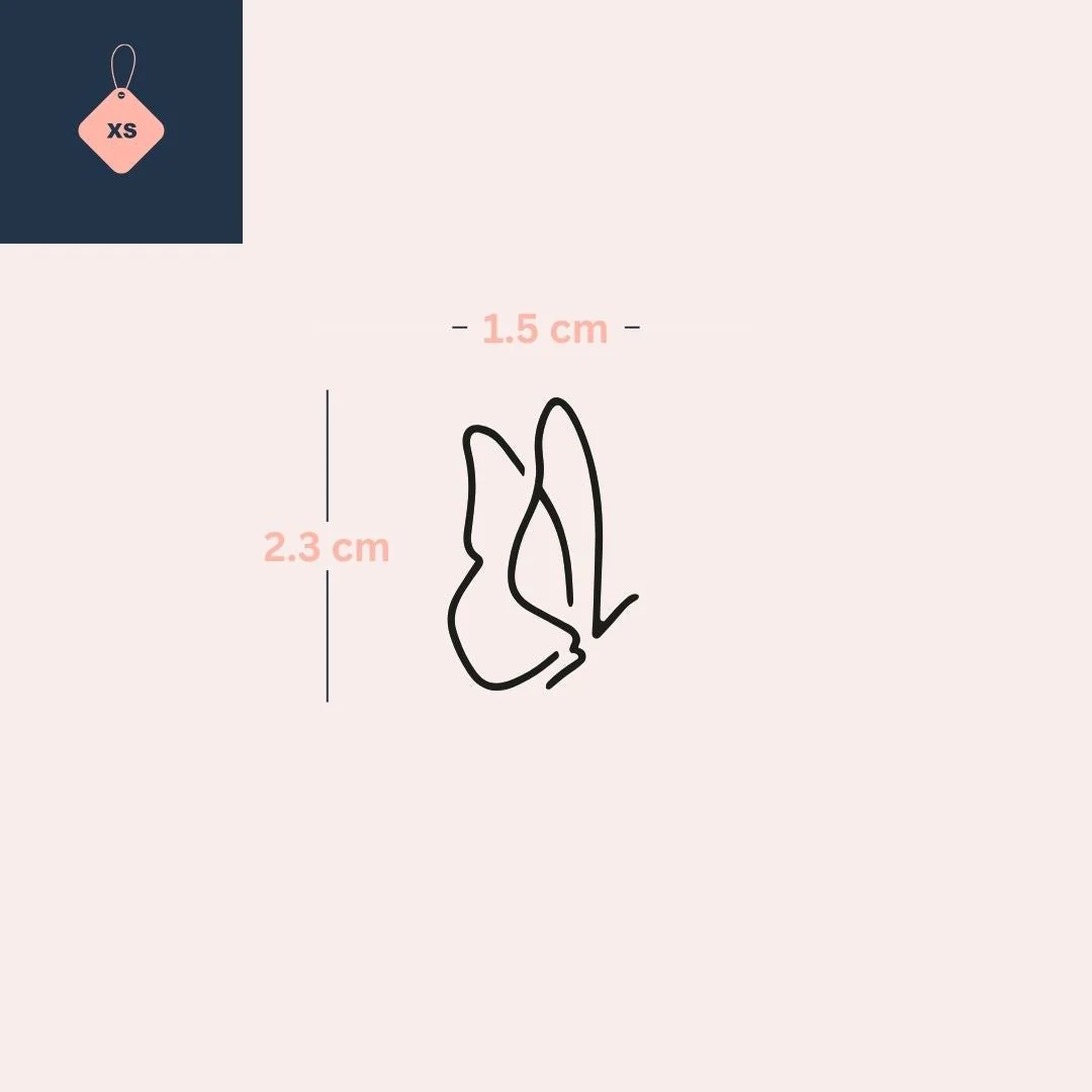 One-line butterfly temporary tattoo - Image 4