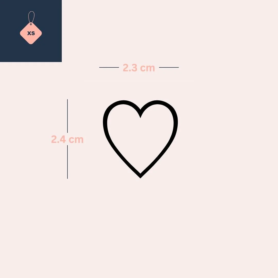 Bold Outline Heart Temporary Tattoo - Image 4